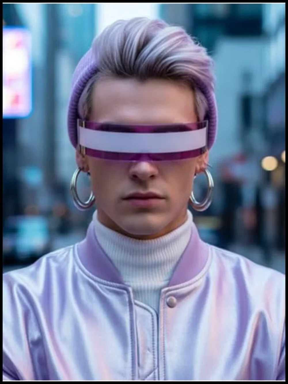 Cyberpunk Wrap Sunglasses Rimless Translucent Mirrored Lens UV Protection Unisex